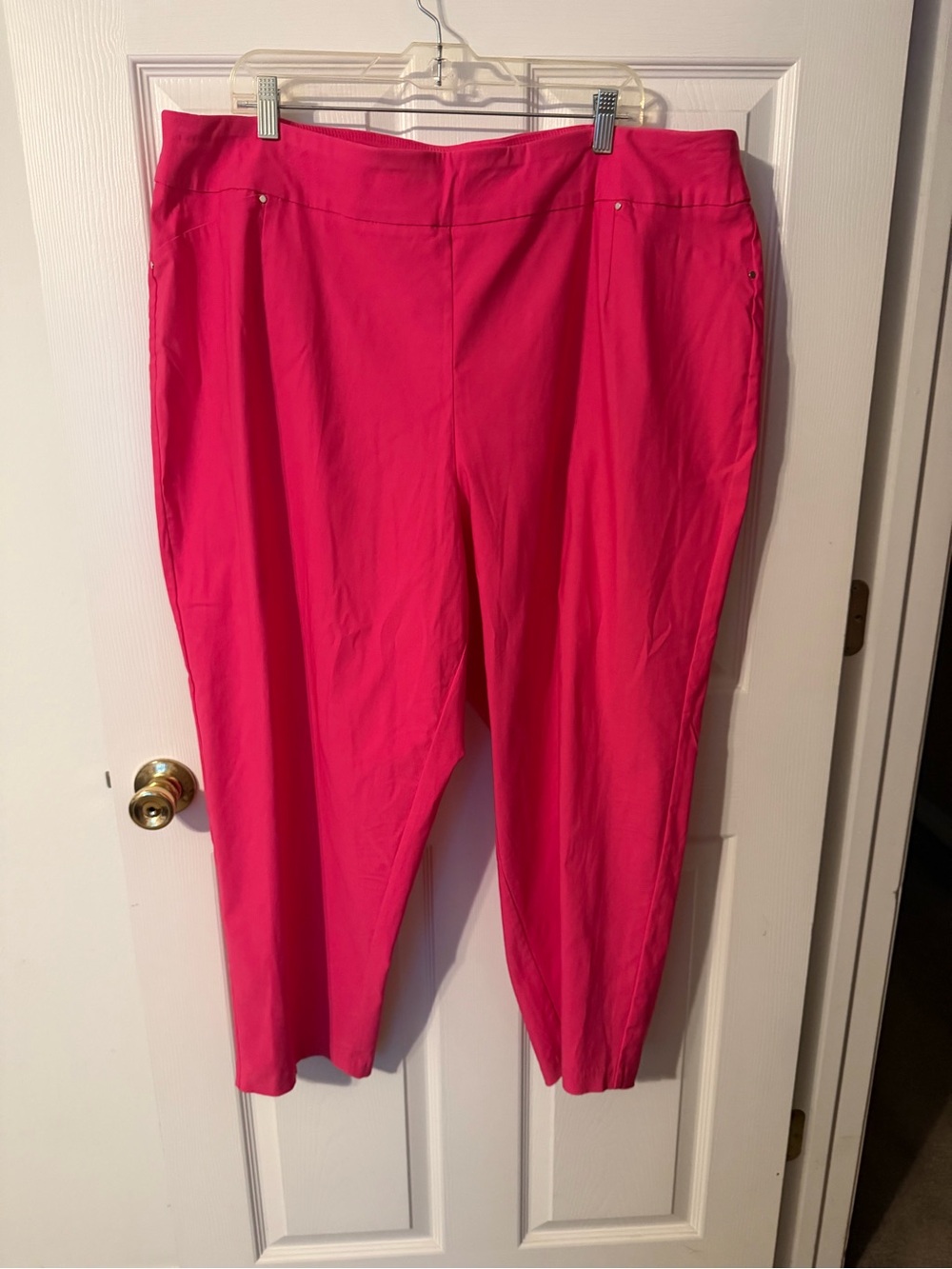 Cato Hot Pink Pull-On Ankle Pants